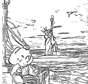Bunny Bear and Statue of Liberty